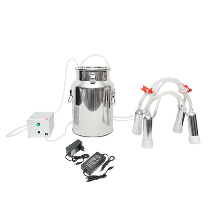Portable milking machine with 1 station for cows, stainless steel 18l tank