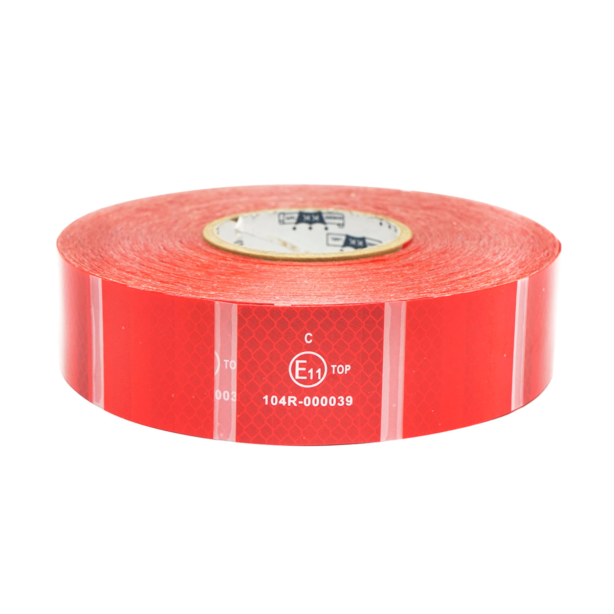 Red interrupted reflective tape for tarpaulin - 38m