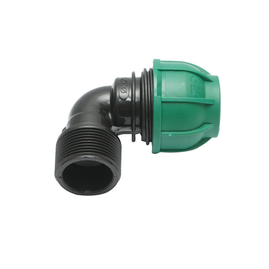 Compression fitting with external thread D32mmx1-1/4 toll, PN10 bar for irrigation systems