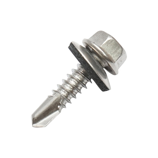 Screw 4.8x25mm DIN7504K self-tapping with EPDM gasket for mini rail photovoltaic solar panels Breckner Germany