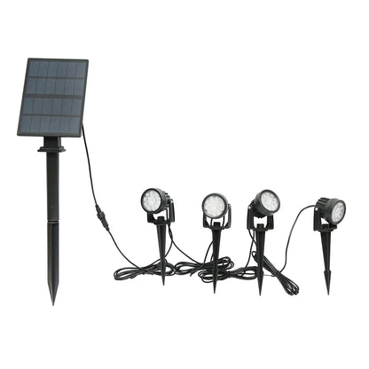 Set of 4 garden lamps with solar panel 2.5W/6V and battery 3.7V/1.8Ah IP65 Breckner Germany