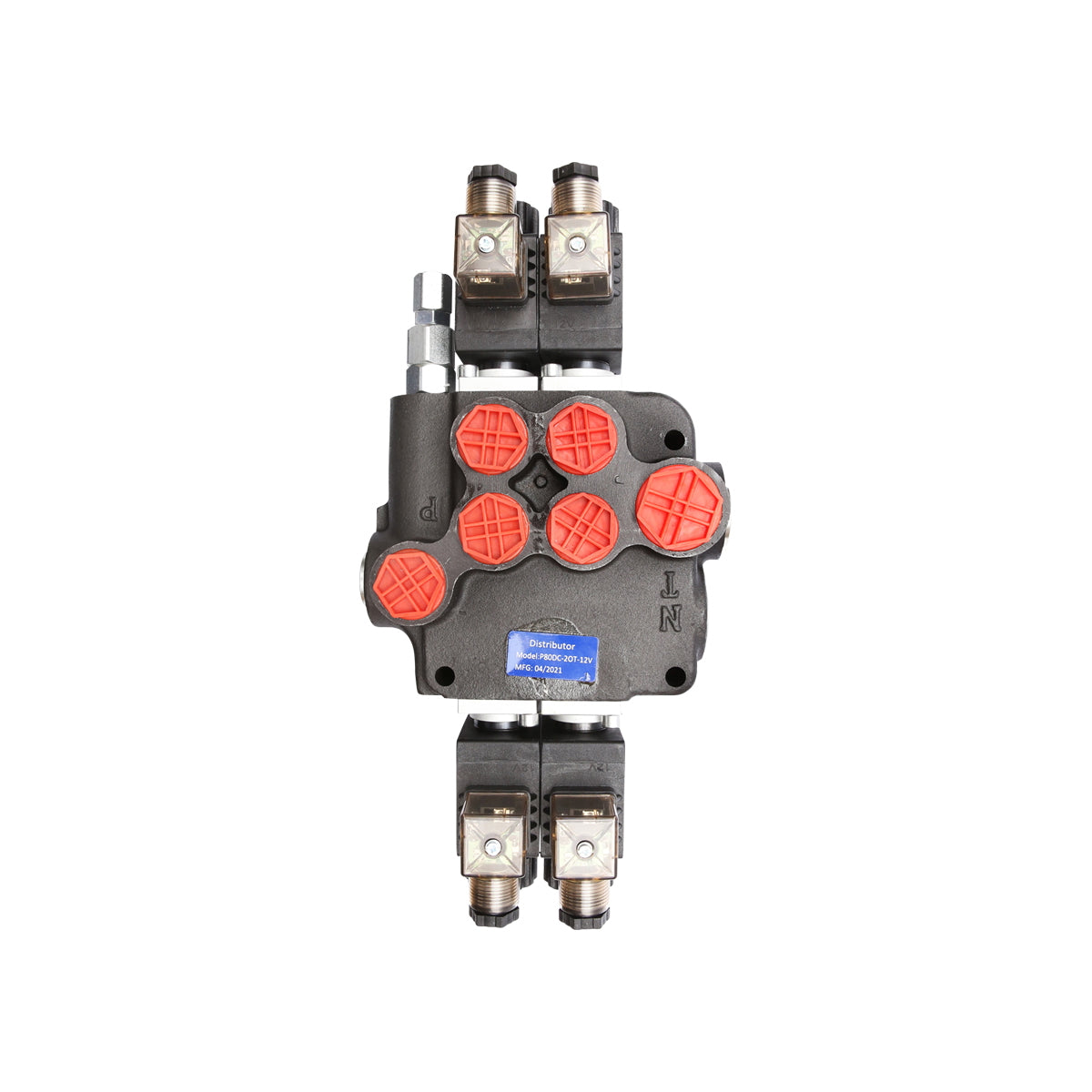 Electromagnetic hydraulic distributor P80 with 2 ways, 12V Breckner Germany