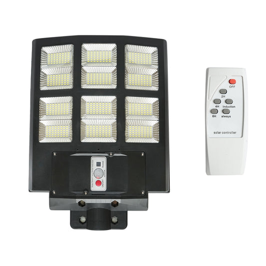 600W LED solar lamp with 18W solar panel, LifePo4 battery 3.2V/15Ah, 6500K, 2090lm, motion sensor, remote control, IP65 Breckner Germany