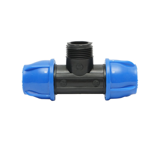 Your external threaded compression fitting father 90 degrees D25x25mmx1, PN16 bar for irrigation systems