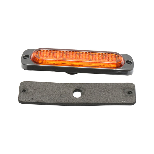 Yellow LED strobe side lamp 113mm 12-24V FR2172Y Breckner Germany