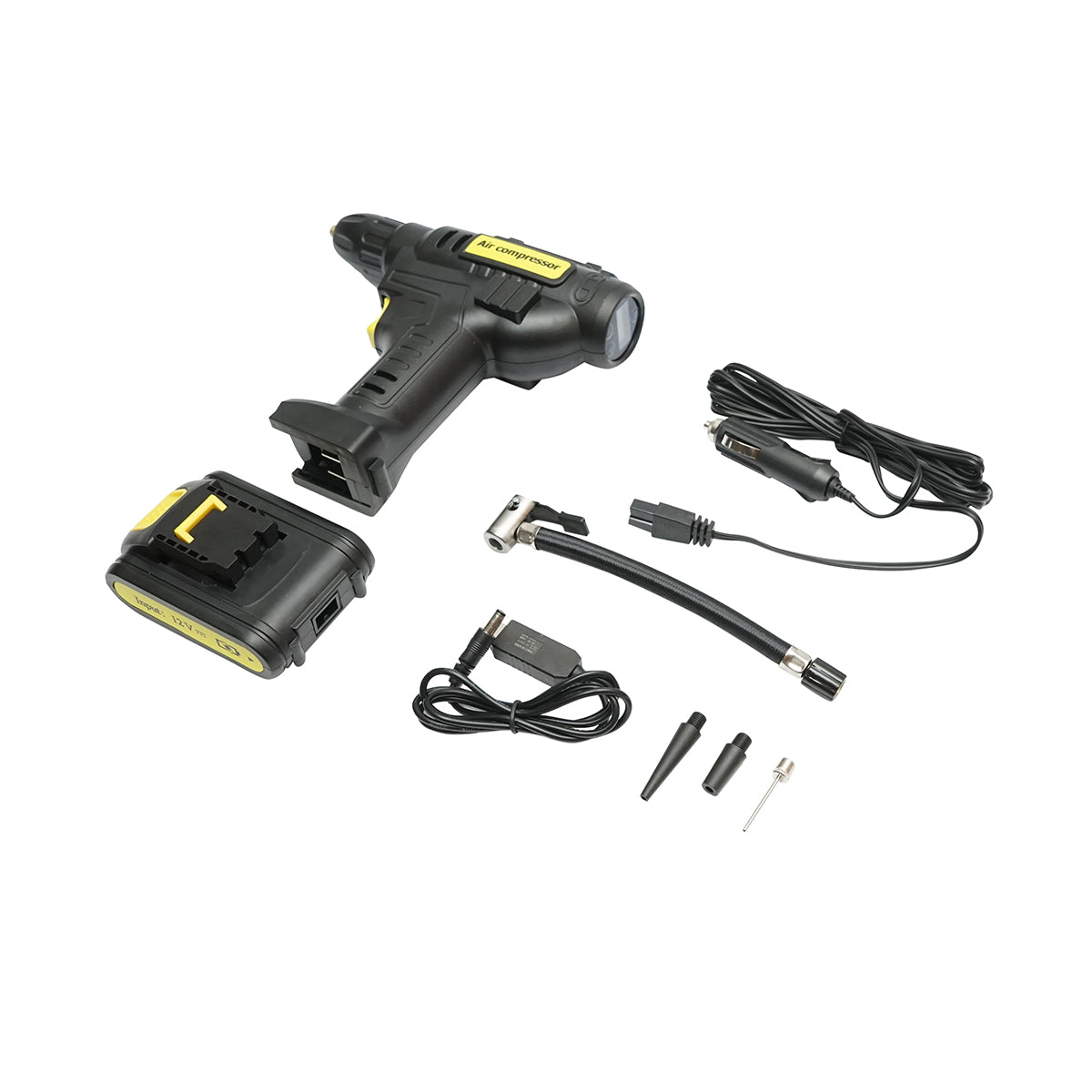 Air compressor with digital display 120W, 12V, 150PSI Li-ion battery 2000mAh Breckner Germany