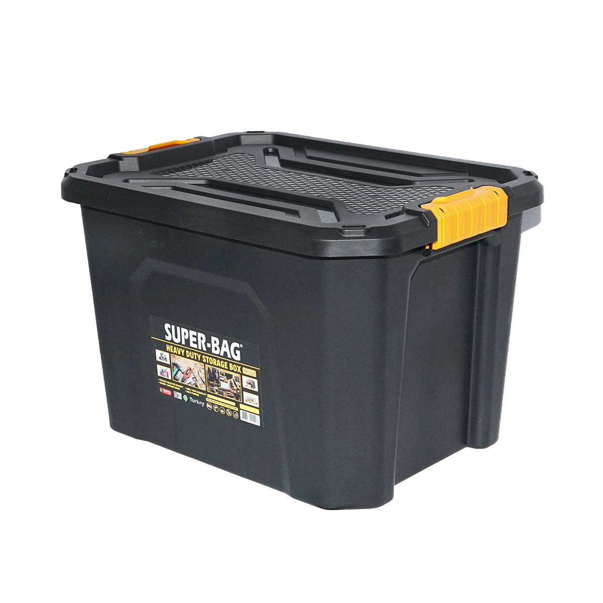Storage box with lid for heavy loads 40L 490x380x320mm