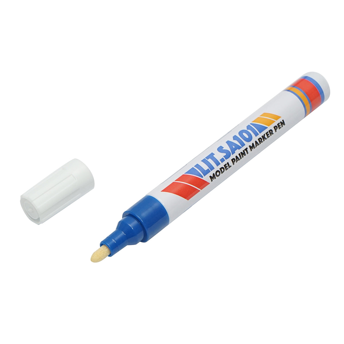 Blue oil-based paint markers, waterproof, quick-drying, 12 pieces