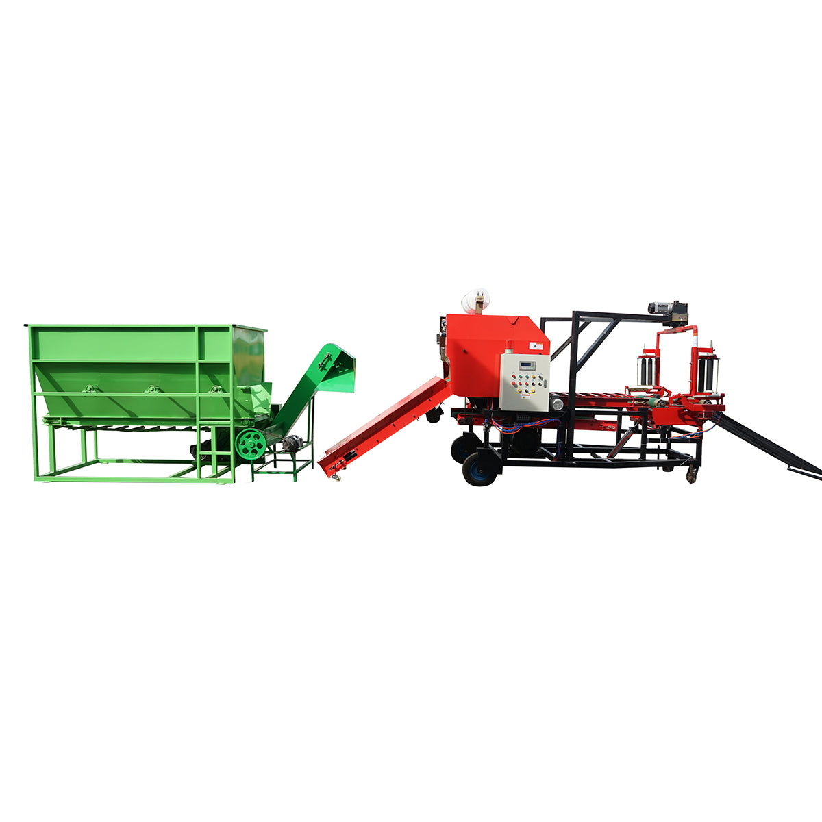 Electric wrapping and baling press 380V with foil 330mm and net 720mm