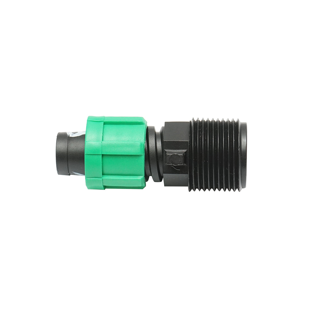 Connector for joining pipe, drip tape D17mmx3/4 external thread for irrigation systems