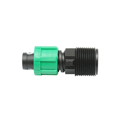 Connector for joining pipe, drip tape D17mmx3/4 external thread for irrigation systems