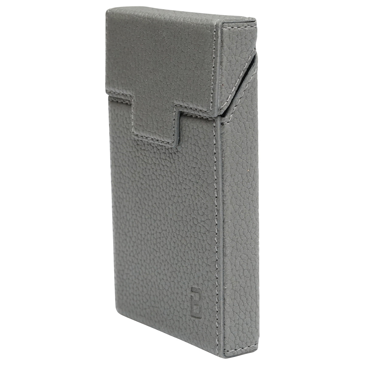 Gray leather case for cigarette pack P34 Breckner