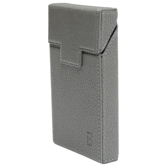 Gray leather case for cigarette pack P34 Breckner