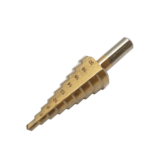 Conical drill bit in 9 steps 4-20mm made of 4241 HSS steel for metal, aluminum, wood, plastic, brass Crownman