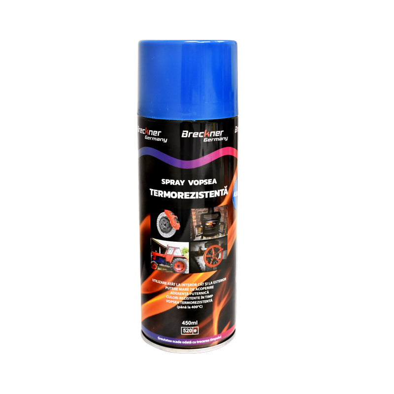 Acrylic heat-resistant spray paint at 400 degrees blue 450ml Breckner Germany