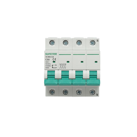 Automatic circuit breaker 3P+N, 50A 400VAC Suntree