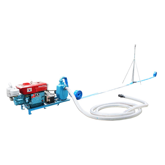 Irrigation system with 15 sprinklers, 16.2KW diesel engine, electric start