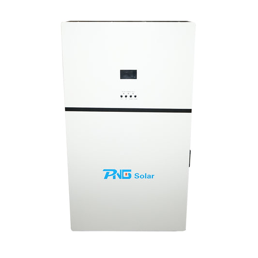 5 KW ON/OFF GRID hybrid solar inverter with integrated Li-ion LifePo4 51.2V, 100Ah battery, BMS, single-phase IP54