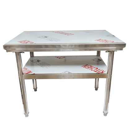 Bee working table made of stainless steel 1000x700x800mm with shelf