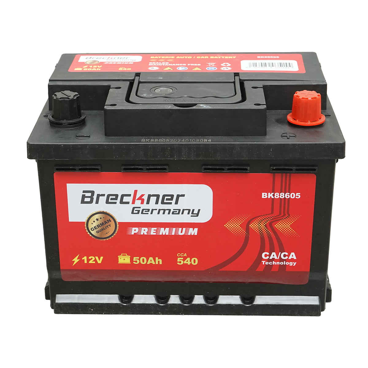 Battery, car battery 50Ah, 540A, 12V BRECKNER PREMIUM