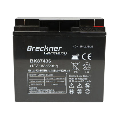Battery for solar panel 12V 18Ah-20Hr Breckner Germany
