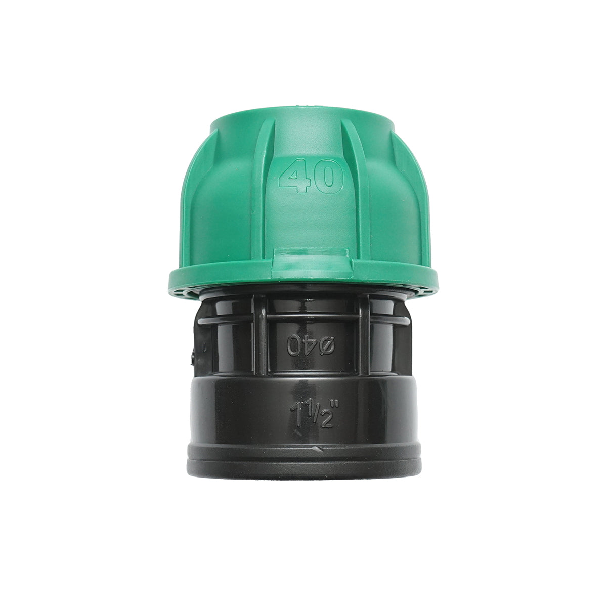 Compression connector with internal thread D40mmx1-1/2 inch, PN10 bar for irrigation systems