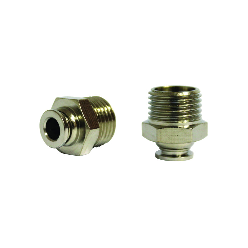 Right quick connector made of metal and metal screw fi 6 with M16.