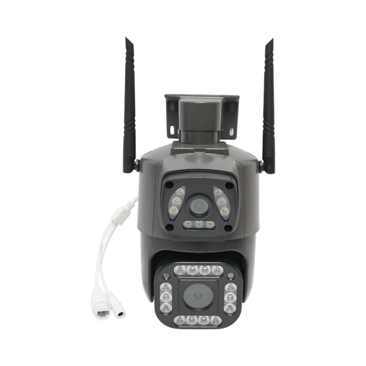4MP 1080P dual lens surveillance camera, WIFI & 4G, PTZ with motion sensor, human detection and V380 Pro app