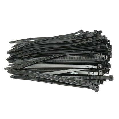 Facet, plastic collar 7.6x200mm, black, set of 100 pieces Breckner Germany