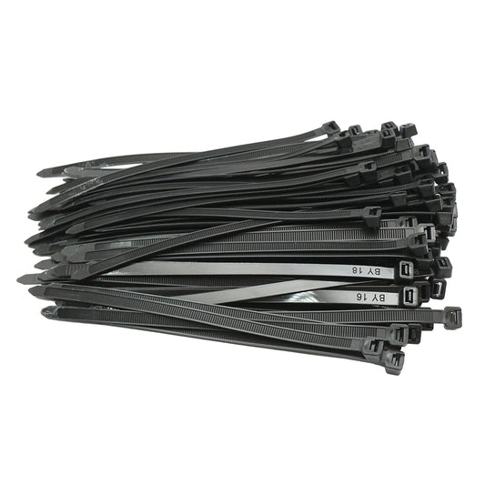 Facet, plastic collar 7.6x200mm, black, set of 100 pieces Breckner Germany