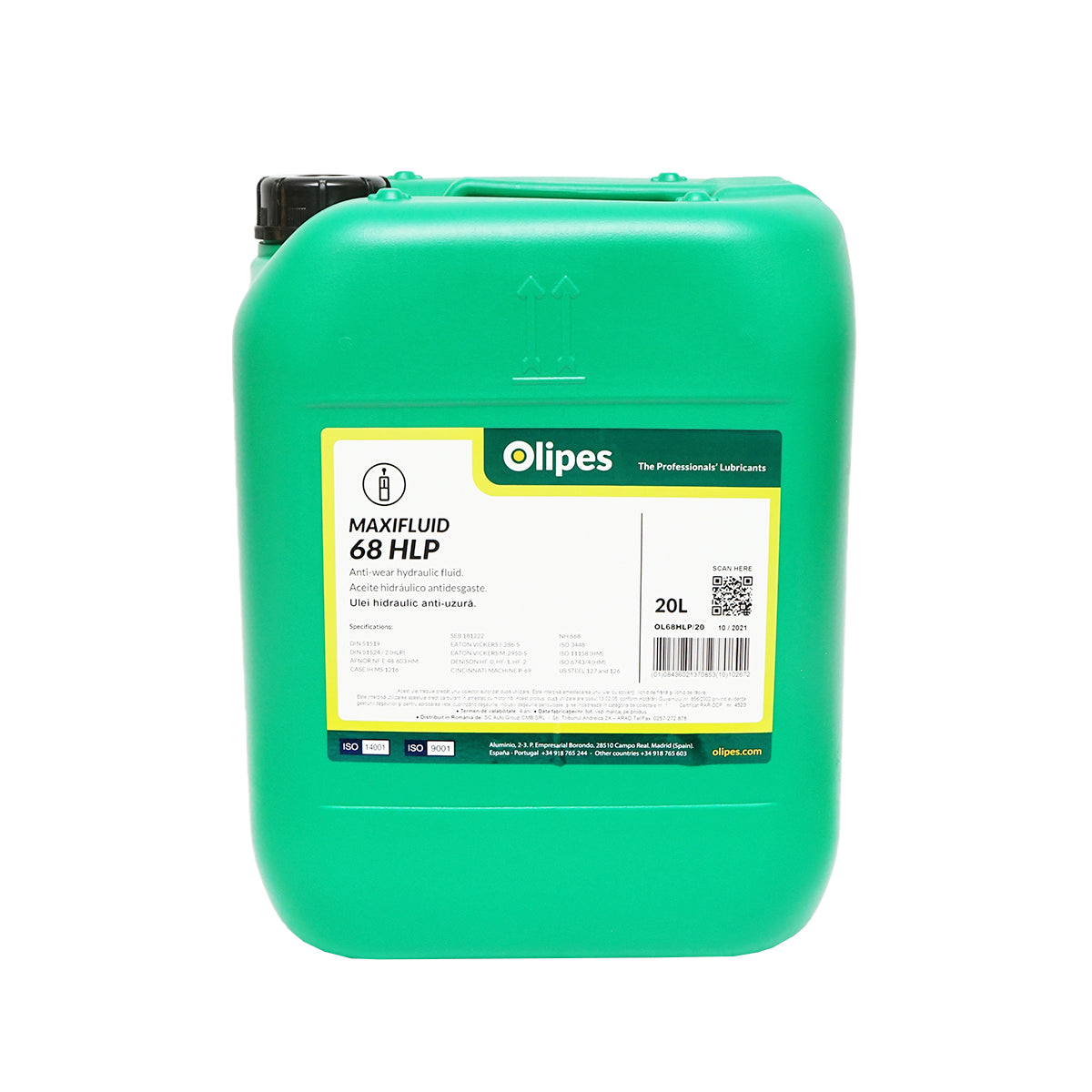 Olipes MAXIFLUID 68 HLP Hydraulic Oil H68 20L