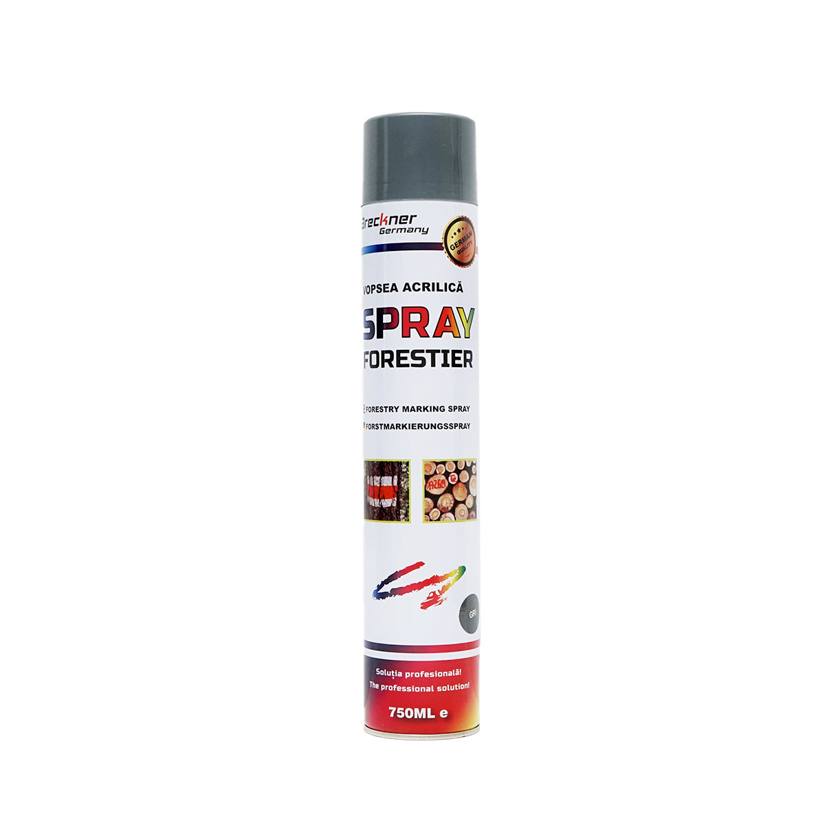 Gray forest marking spray paint 750ml Breckner Germany