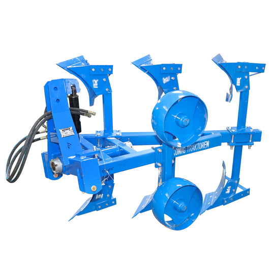 Agricultural plow with 3 reversible hydraulic bodies, small moldboards Konig Traktoren