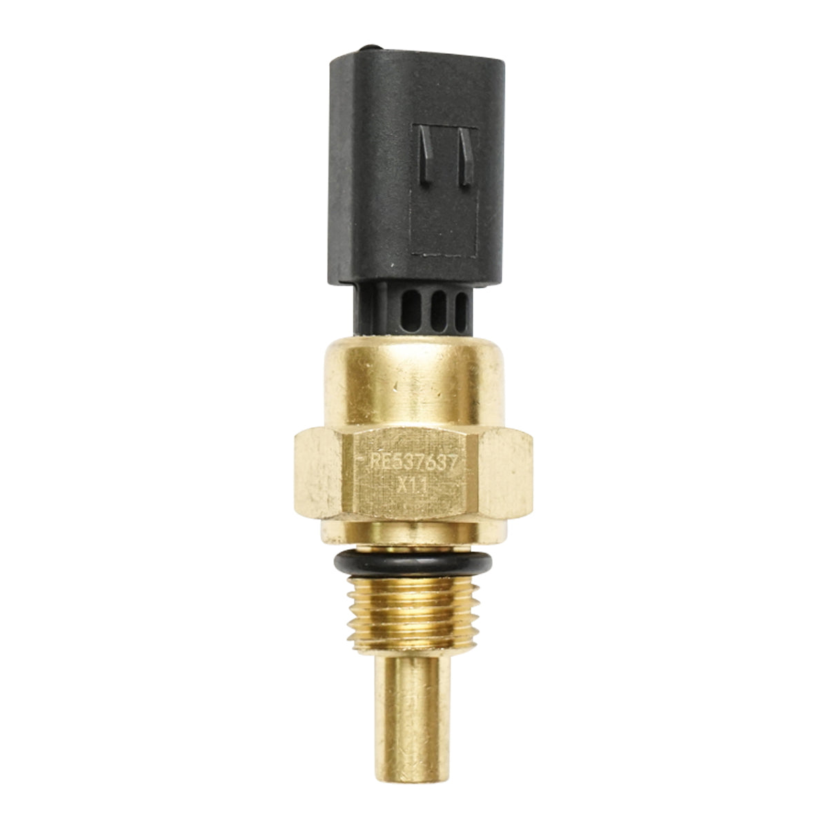 Temperature sensor for radiator cooling liquid with 2 pins for John Deere RE537637