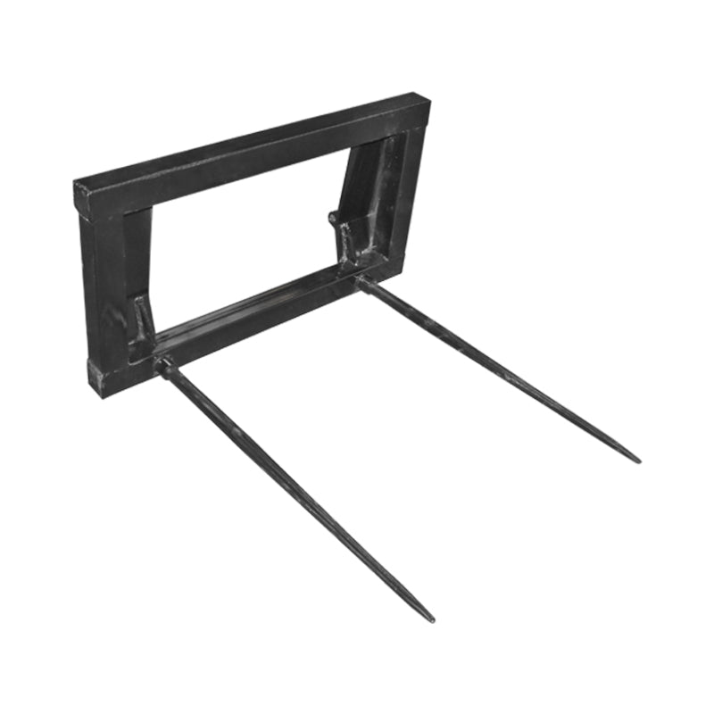 Fork for loading bales with spikes of 110 cm, distance between spikes 75 cm.