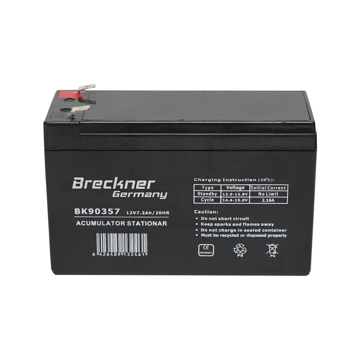 Solar system battery 12V 7.2Ah 151x65x94x100 mm VRLA FC12-7.2 Breckner Germany