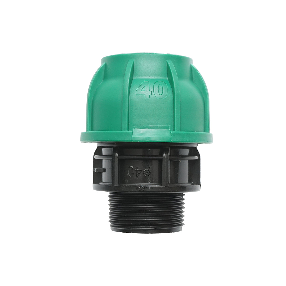 Compression fitting with external thread D40mmx5/4 toll, PN10 Bar for irrigation systems