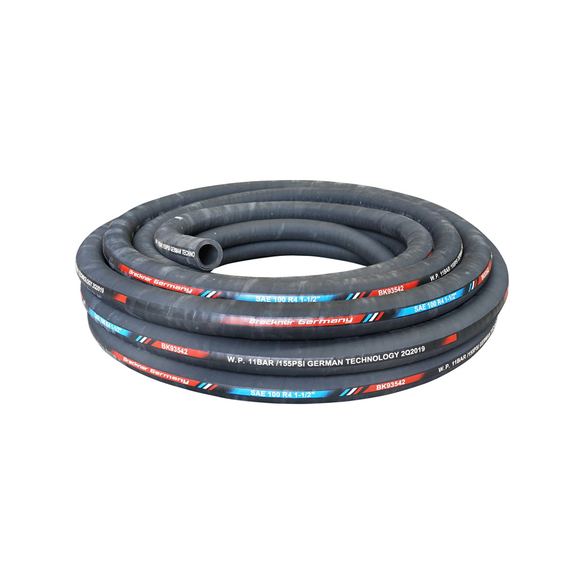 Hydraulic pressure hose reel 25m with double textile insert DN38 (int. FI38/ext. FI55) SAE 100 R4 1-1/2