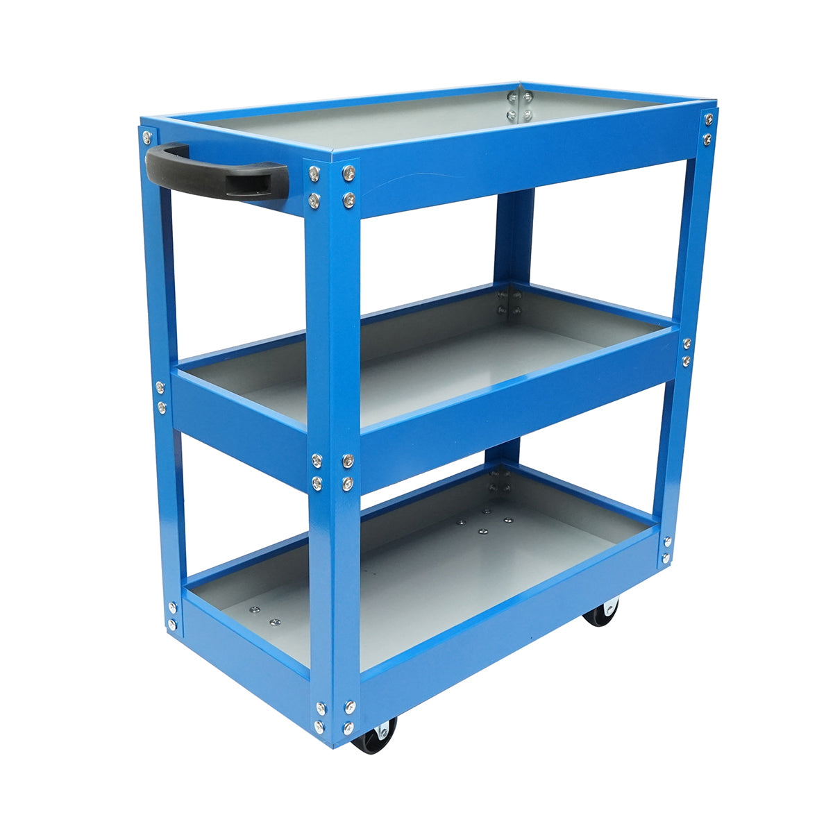 Metal cart on wheels with 3 shelves for tools 510x260x575mm