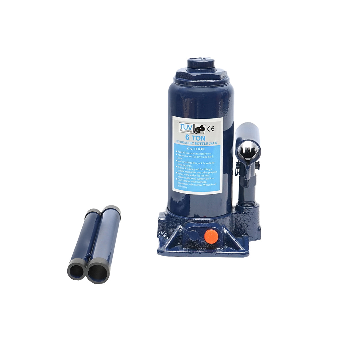 6-ton piston-type hydraulic jack with valve 195mm