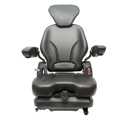 Universal adjustable seat for tractor with seat belt and armrests 610x390mm