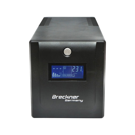 UPS 1000VA/600W with 2x7Ah batteries and 4 schuko sockets, LCD, USB, AVR Breckner Germany