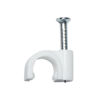 6mm plastic cable clip for fixing cables, 100 pcs