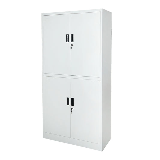 Metal cabinet with 4 secure solid doors 1800x900x400mm