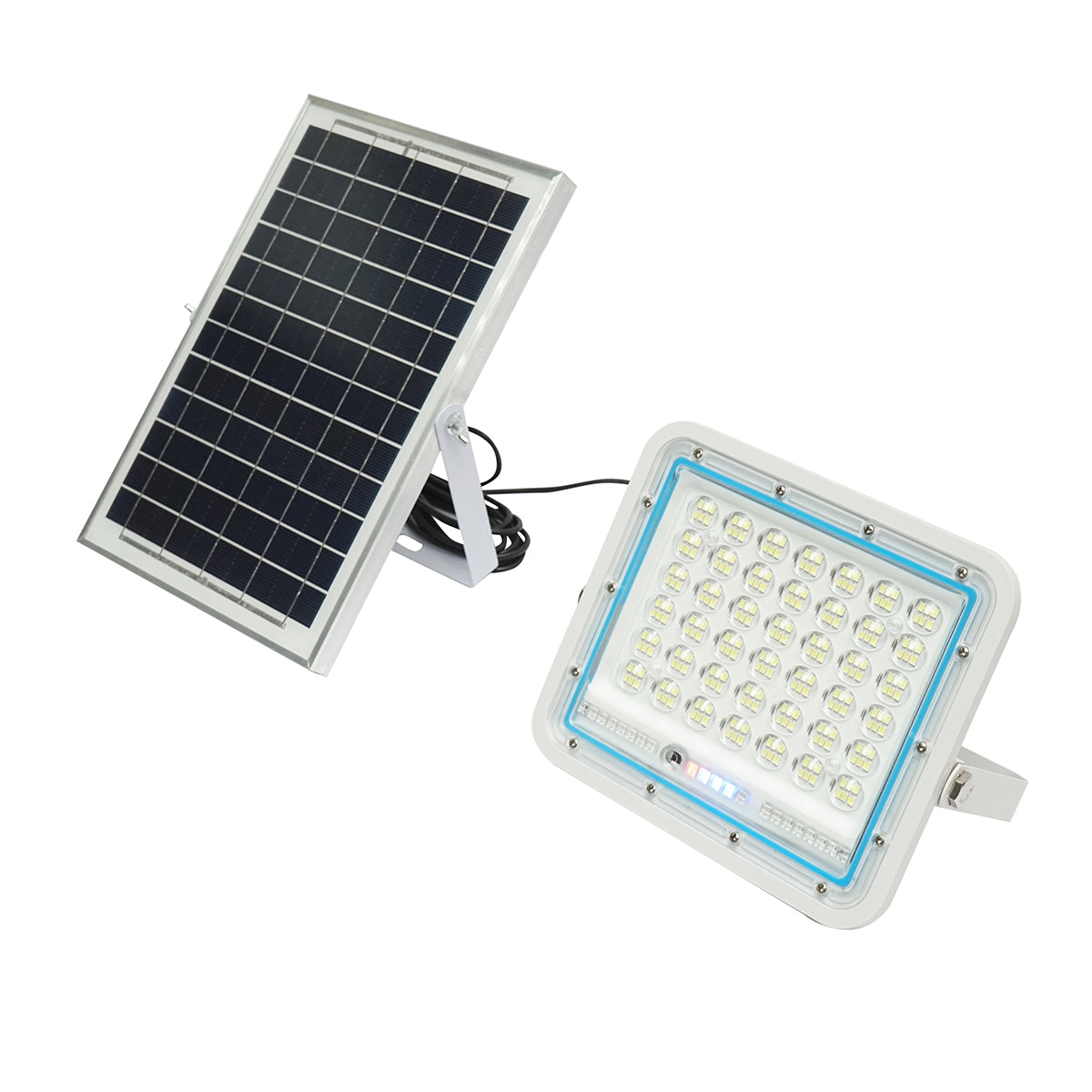 100W LED projector with 8W solar panel, 5000mAh battery, and remote control IP66 Breckner Germany