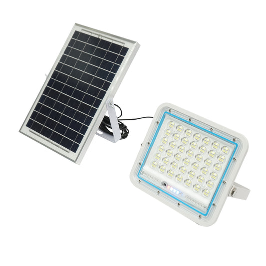 100W LED projector with 8W solar panel, 5000mAh battery, and remote control IP66 Breckner Germany