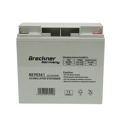 Solar system gel battery 12V 18Ah, 181x77x167x167mm L1, FC12-18 Breckner Germany