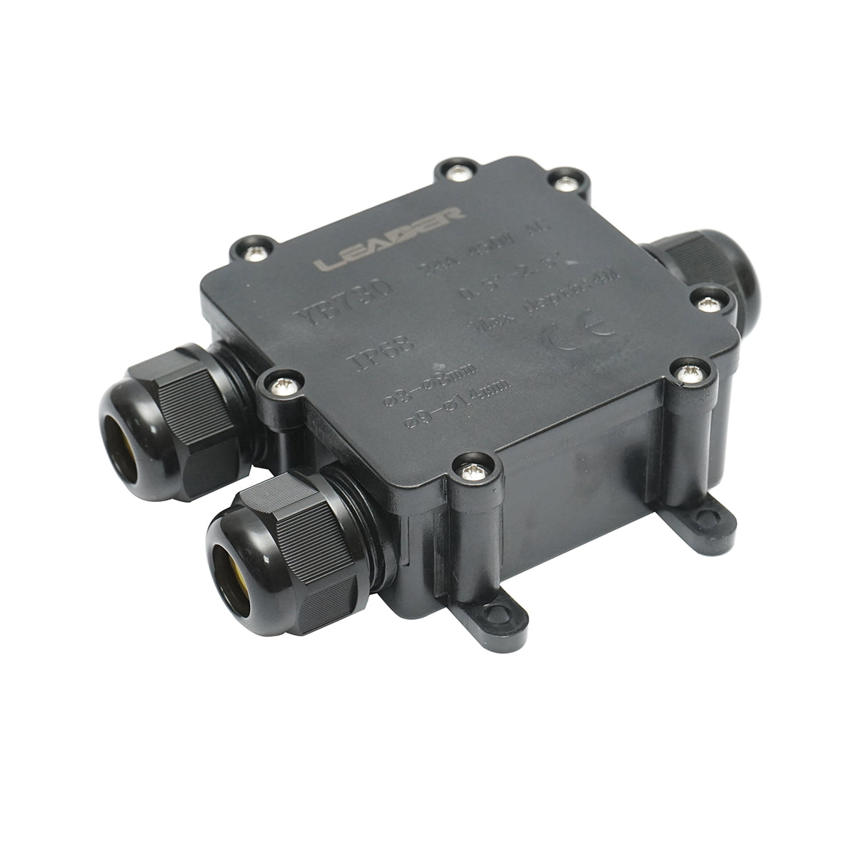 Sealed junction box with presets 24A 450V AC, 3 ways 3-14mm IP68 Leader