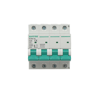 Automatic circuit breaker 3P+N, 25A 400VAC Suntree