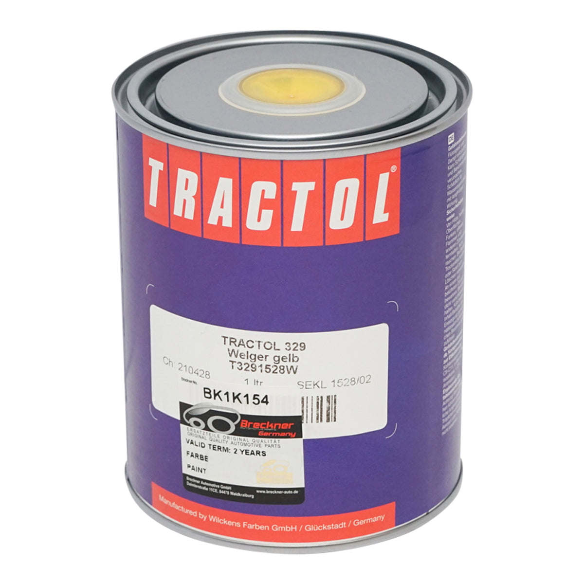 Yellow Welger type automotive paint 1L Tractol